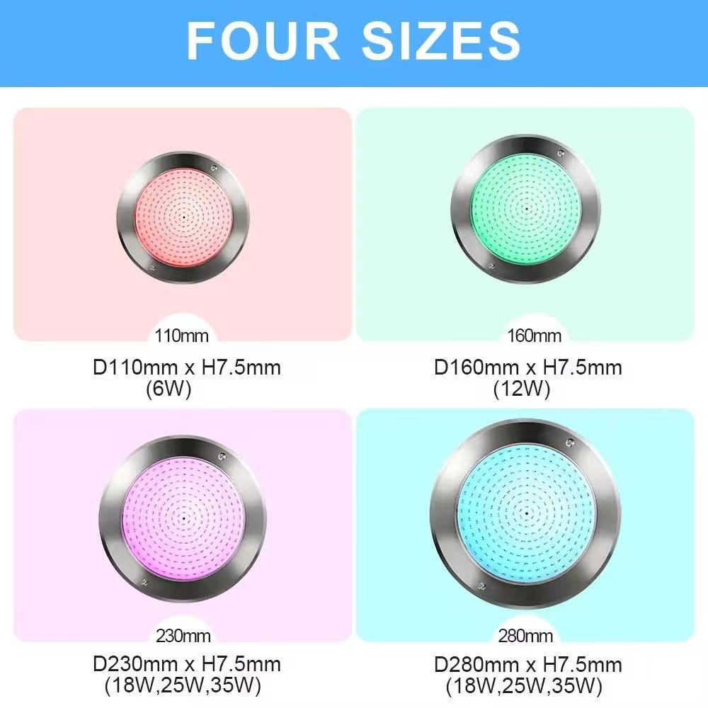 Ultra Thin RGB LED Swimming Pool Light with Tuya Smart Control